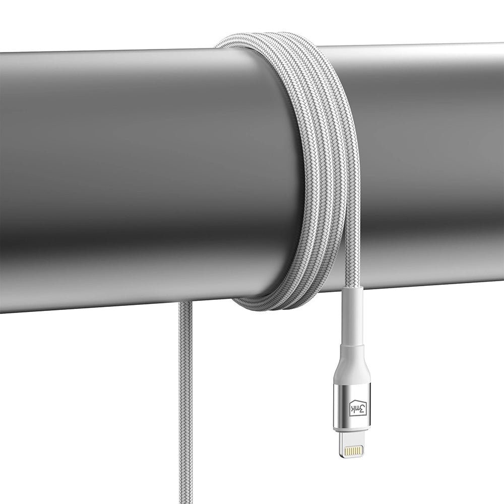Daten- und Ladekabel USB-C - Lightning 3MK Hyper N, 20W, 1m, Weiß