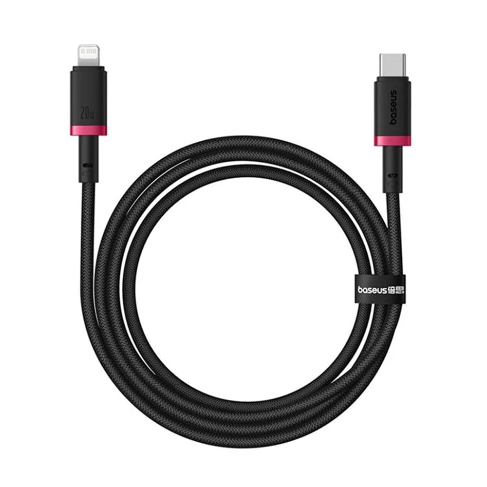 Câble de Données et de Charge USB-C - Lightning Baseus Dura Series, 20W, 2m, Rouge Noir E0420802