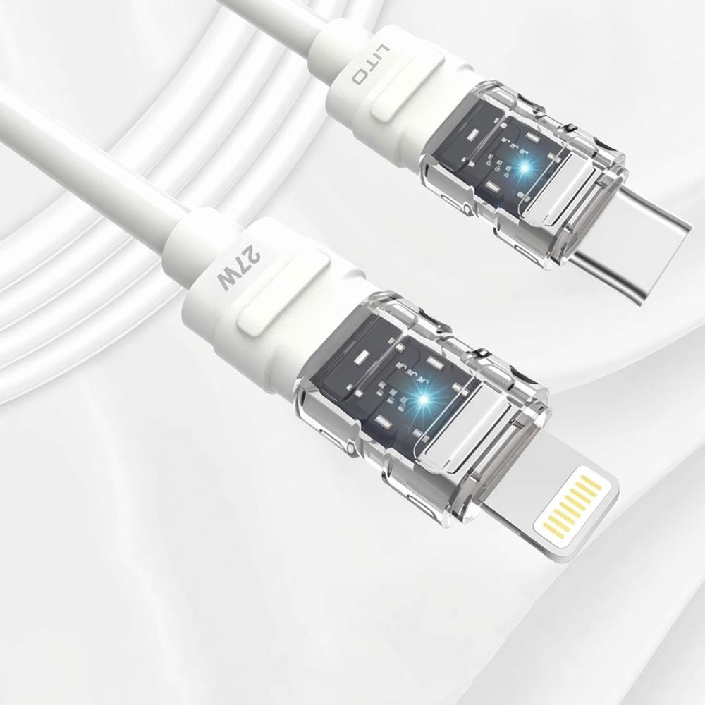 Daten- und Ladekabel USB-C - Lightning Lito LD05, 27W, 1m, Weiß