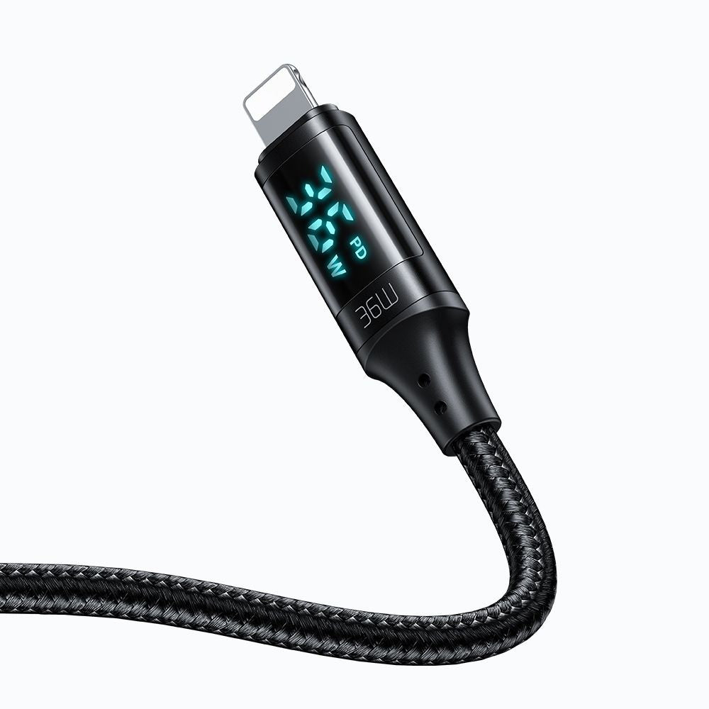 USB-C - Lightning McDodo CA-1030 Display Data- en Oplaadkabel, 36W, 1.2m, Zwart