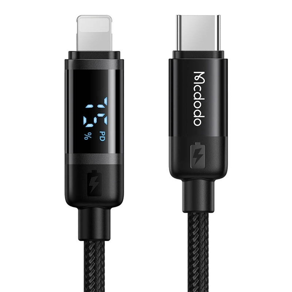 Daten- und Ladekabel USB-C - Lightning McDodo CA-5210 Bat Display, 36W, 1.2m, Schwarz
