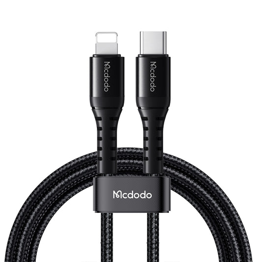USB-C - Lightning McDodo CA-5631 Data- en Oplaadkabel, 36W, 1m, Zwart