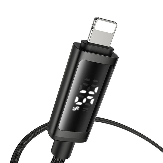 USB-C - Lightning McDodo CA-7990 Display Daten- und Ladekabel, 36W, 1.2m, Schwarz