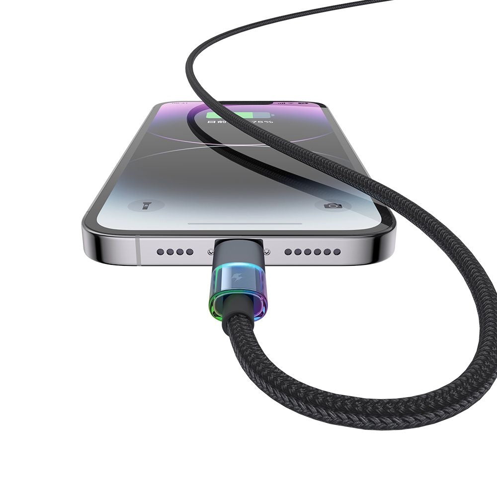 Câble de Données et de Charge USB-C - Lightning McDodo CA-8190 Colorful, 36W, 1.2m, Noir