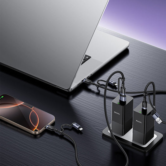 Câble de données et de charge USB-C / USB-A - USB-C / Lightning Yesido CA200, 60W, 1,2m, Noir