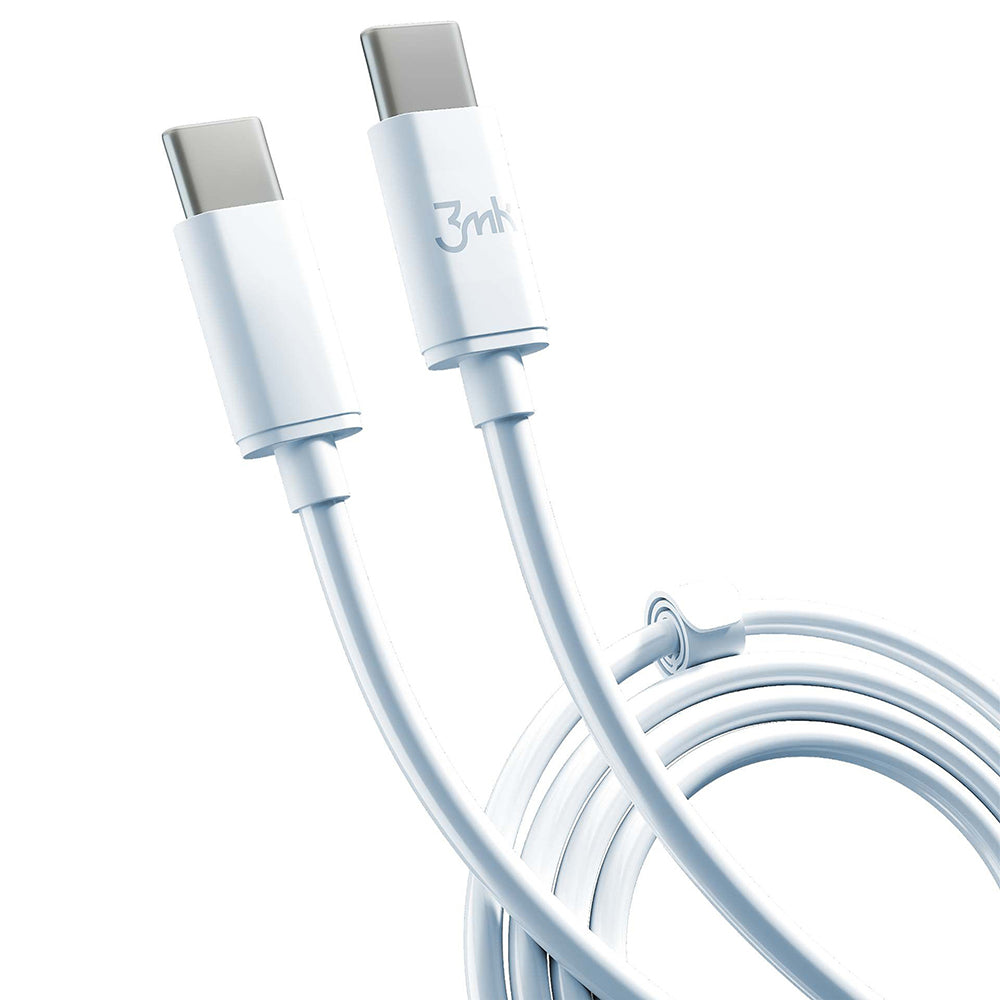 USB-C Data- en Oplaadkabel - USB-C 3MK Hyper, 100W, 2m, Wit