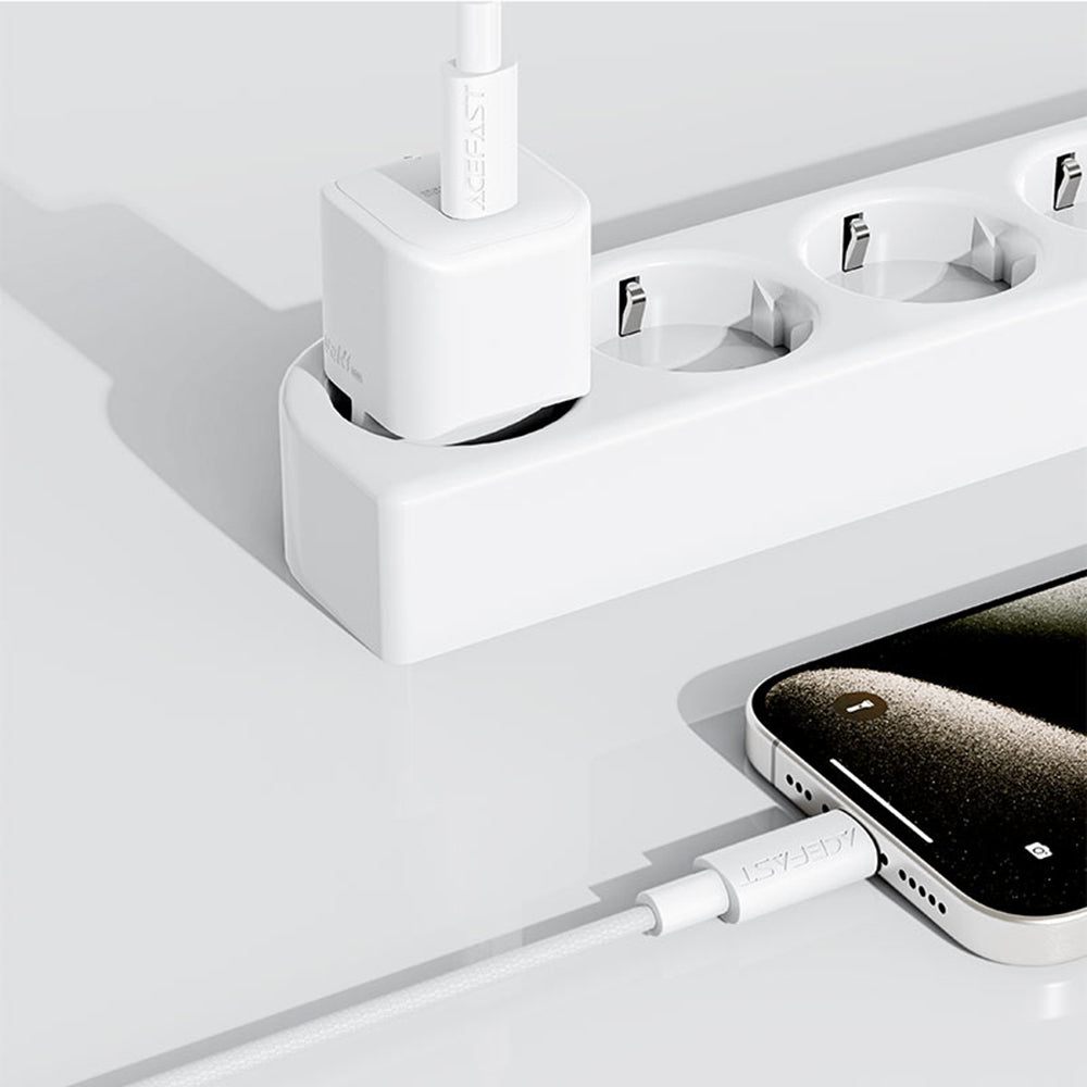 Daten- und Ladekabel USB-C - USB-C Acefast C18-03, 60W, 1.2m, Weiß