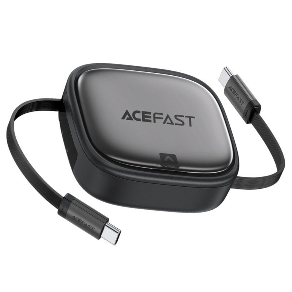 Câble de Données et de Charge USB-C - USB-C Acefast Travel J3, 60W, 0.95m, Noir