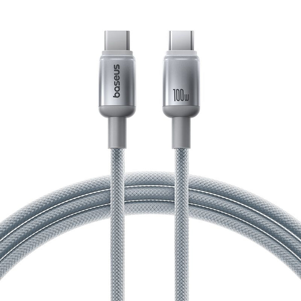 USB-C Data- en Oplaadkabel - USB-C Baseus Discolor, 100W, 2m, Zilver E0420800