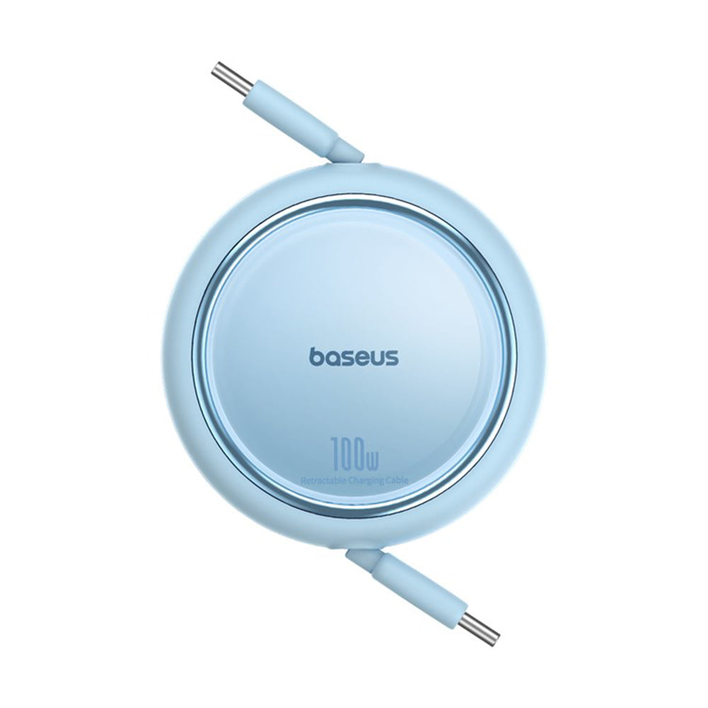 Data- en Oplaadkabel USB-C - USB-C Baseus Free2Draw Mini Intrekbaar, 100W, 1m, Blauw P10364500311-00