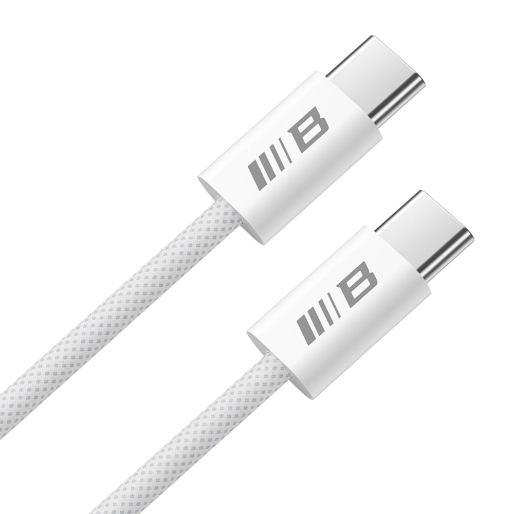 Data- en Oplaadkabel USB-C - USB-C Blueo, 100W, 1.2m, Wit