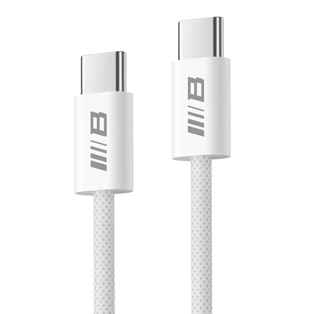 Data- en Oplaadkabel USB-C - USB-C Blueo, 100W, 1.2m, Wit