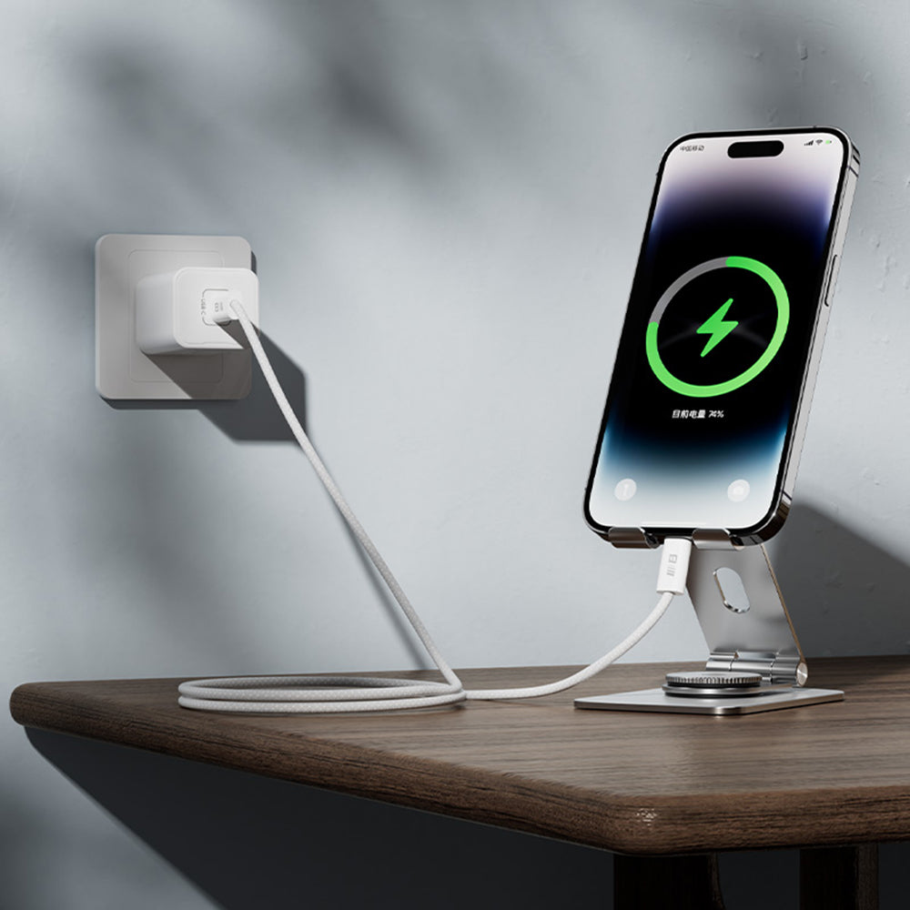 Data- en Oplaadkabel USB-C - USB-C Blueo, 100W, 1.2m, Wit