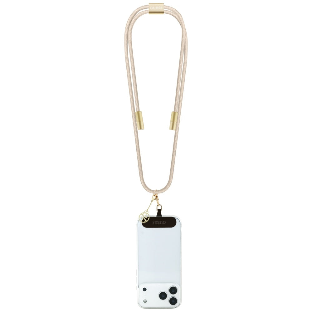 USB-C - USB-C Data- en Oplaadkabel Guess CBDY 4G Charm, 100W, 1.5m, Beige
