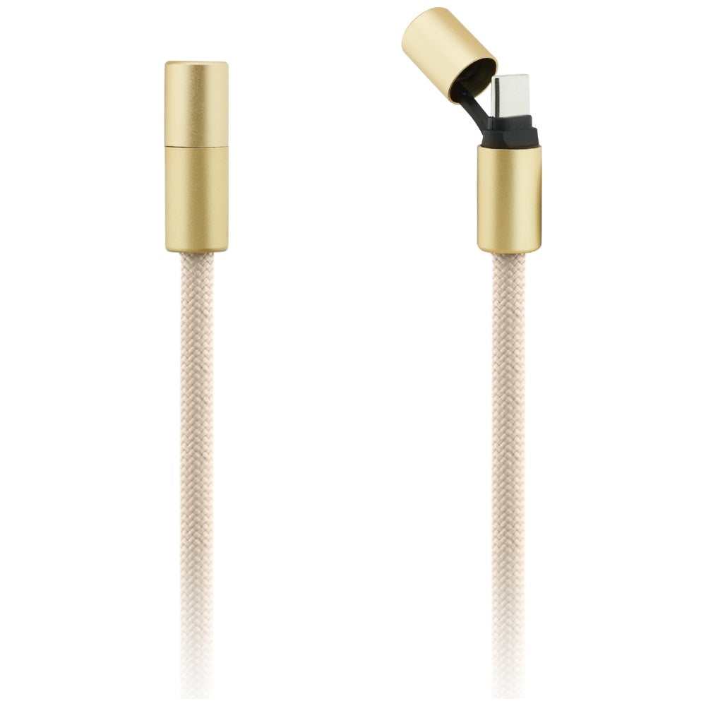 USB-C - USB-C Data- en Oplaadkabel Guess CBDY 4G Charm, 100W, 1.5m, Beige