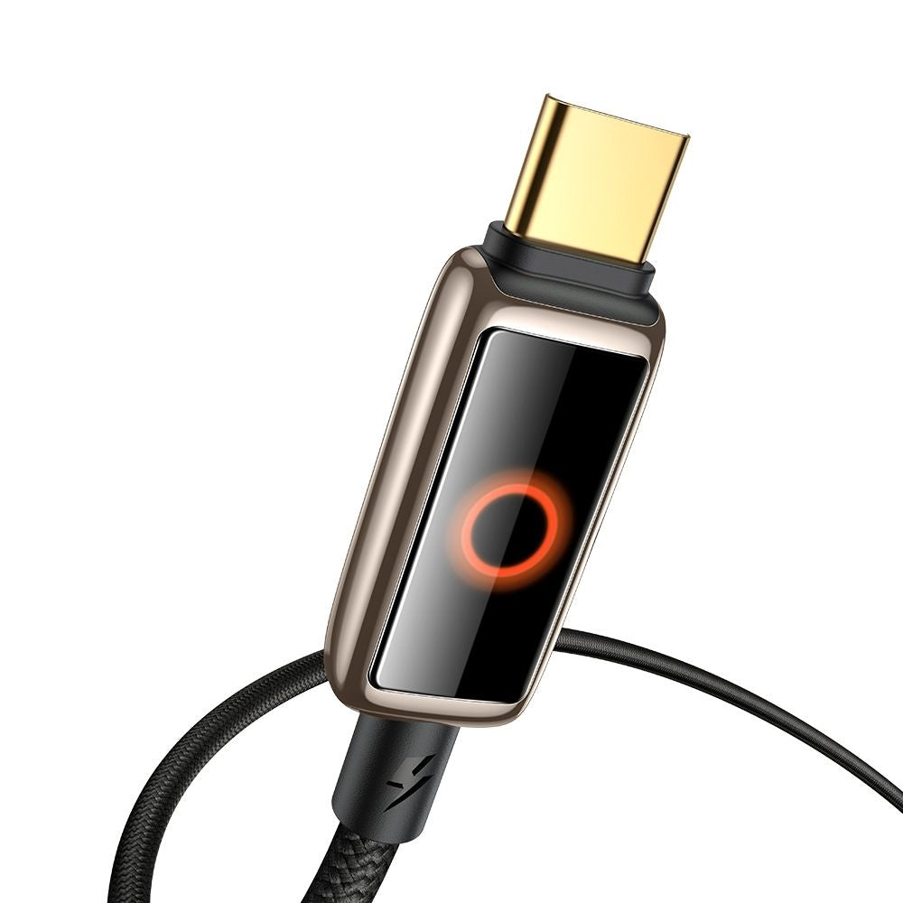 Câble de Données et de Charge USB-C - USB-C McDodo CA-6681 Auto Power Off, 100W, 1.2m, Doré