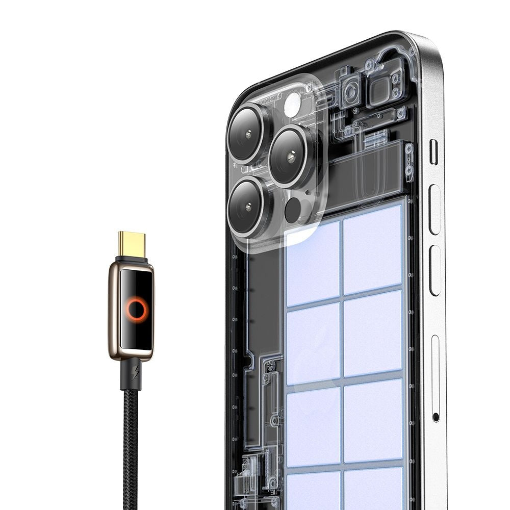 Câble de Données et de Charge USB-C - USB-C McDodo CA-6681 Auto Power Off, 100W, 1.2m, Doré