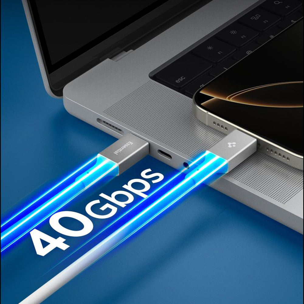 USB-C Data and Charging Cable - USB-C Spigen EB24015CC, 240W, 1.5m, White ACA10422