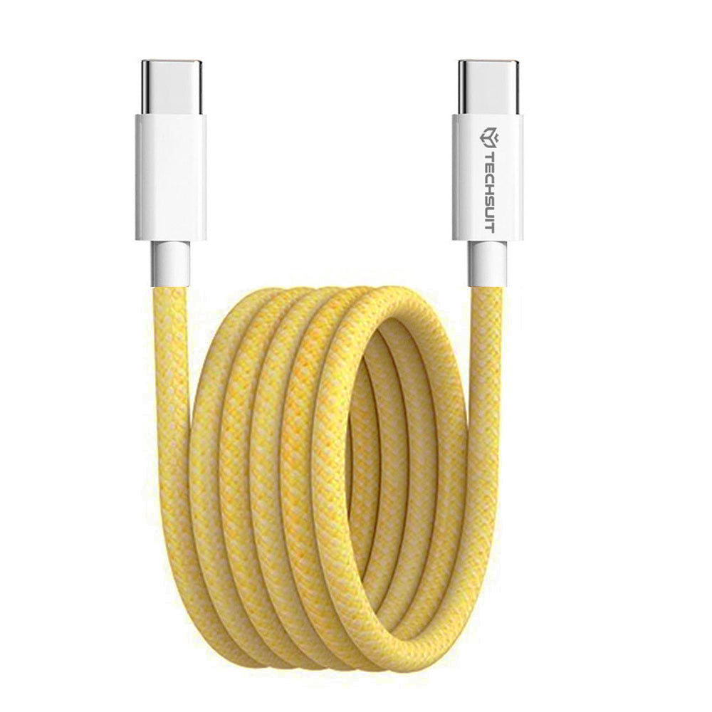 Daten- und Ladekabel USB-C - USB-C Techsuit PCB114D, 60W, 1m, Gelb