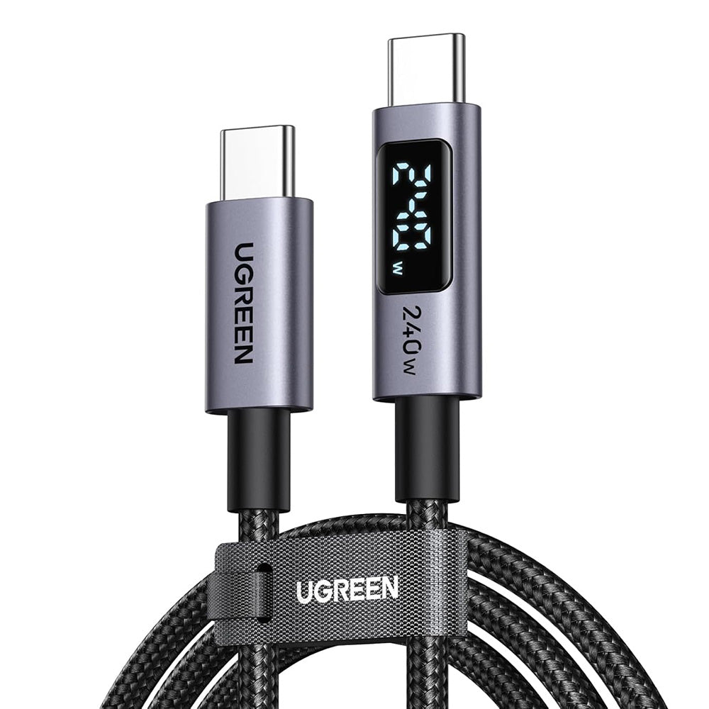 Câble de Données et de Charge USB-C - USB-C UGREEN 65866 Display, 240W, 1m, Gris