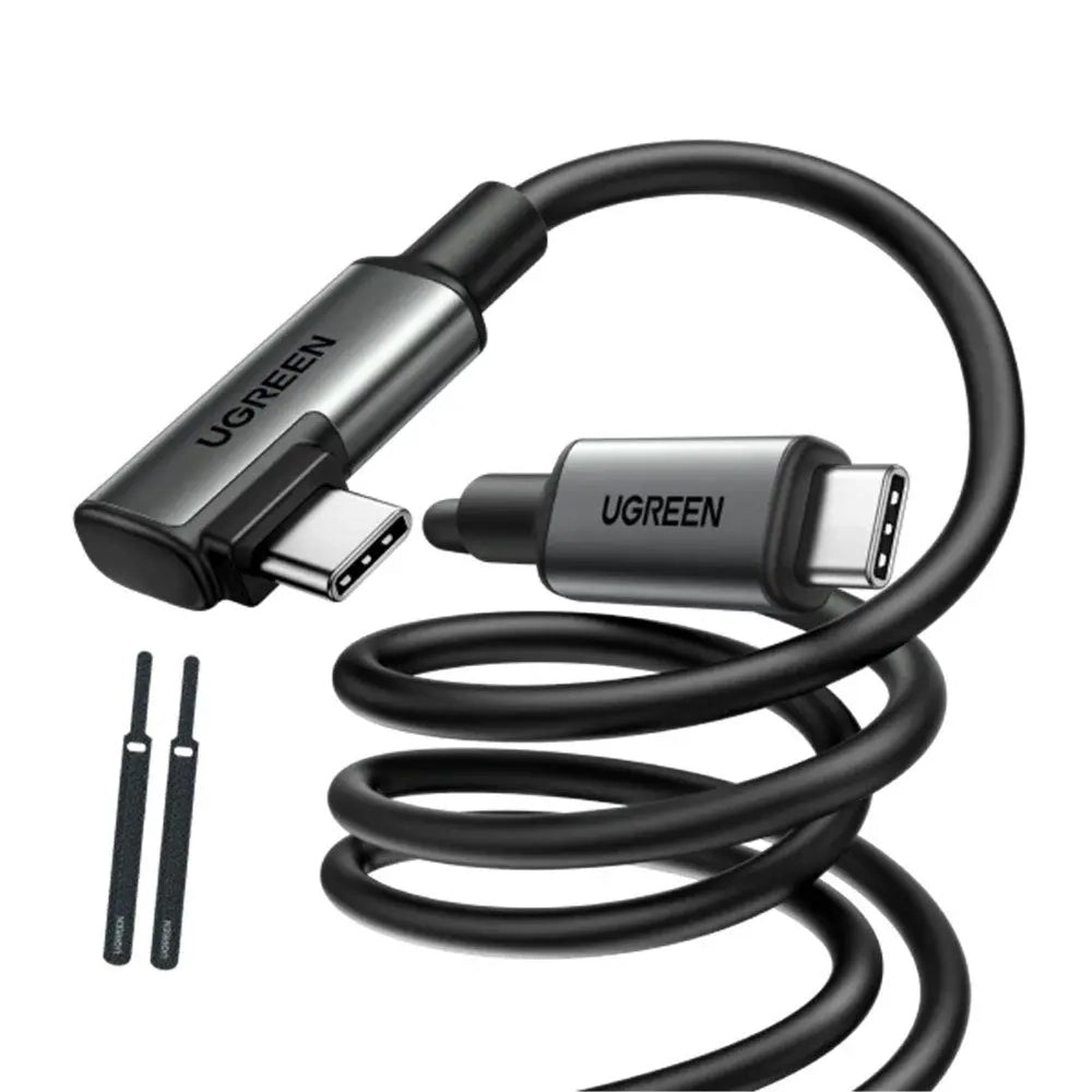 USB-C Data- en Oplaadkabel - USB-C UGREEN US551 (90629) Gehoekt, 60W, 5m, Zwart