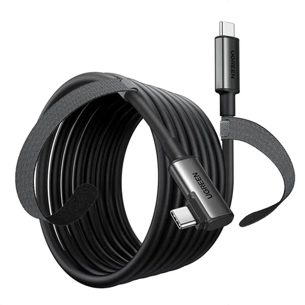 USB-C Data- en Oplaadkabel - USB-C UGREEN US551 (90629) Gehoekt, 60W, 5m, Zwart