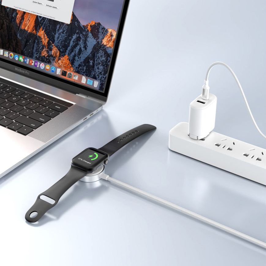 Tech-Protect MC02 UltraBoost Wireless Charger for Apple Watch Series, USB-A, White