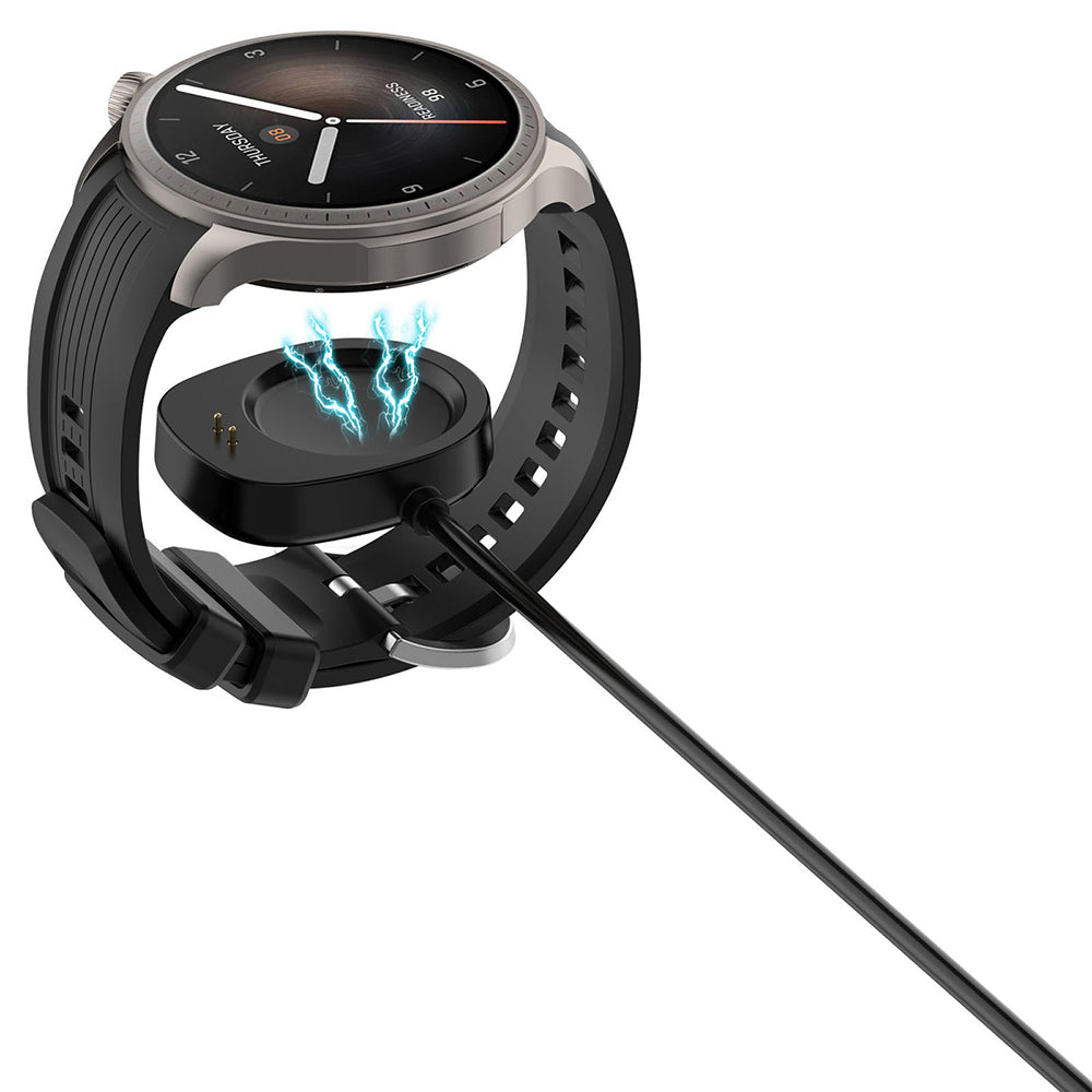 Ladekabel Techsuit THA4 für Amazfit T-Rex 3 / Balance, USB-A, Schwarz
