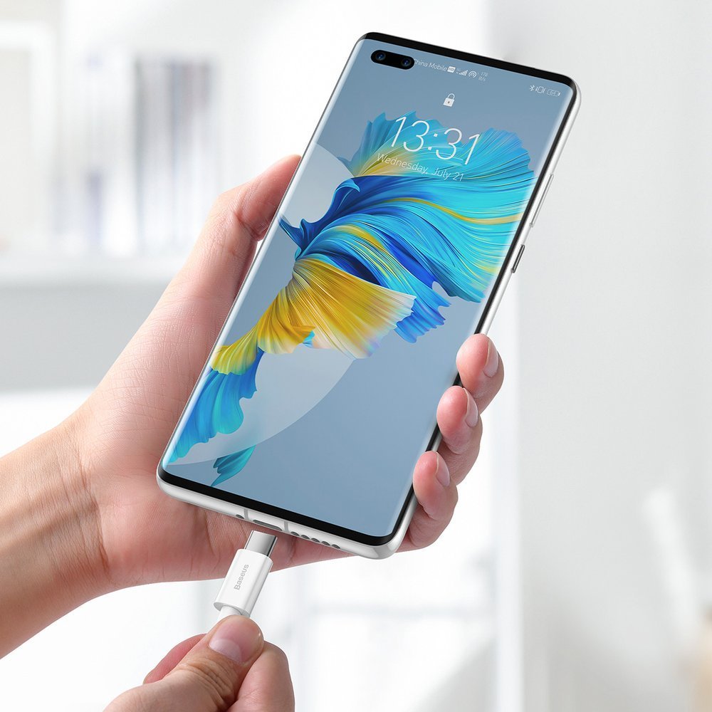 Câble de données et de charge USB-A - USB-C Baseus Superior Series, 66W, 1m, blanc CATYS-02