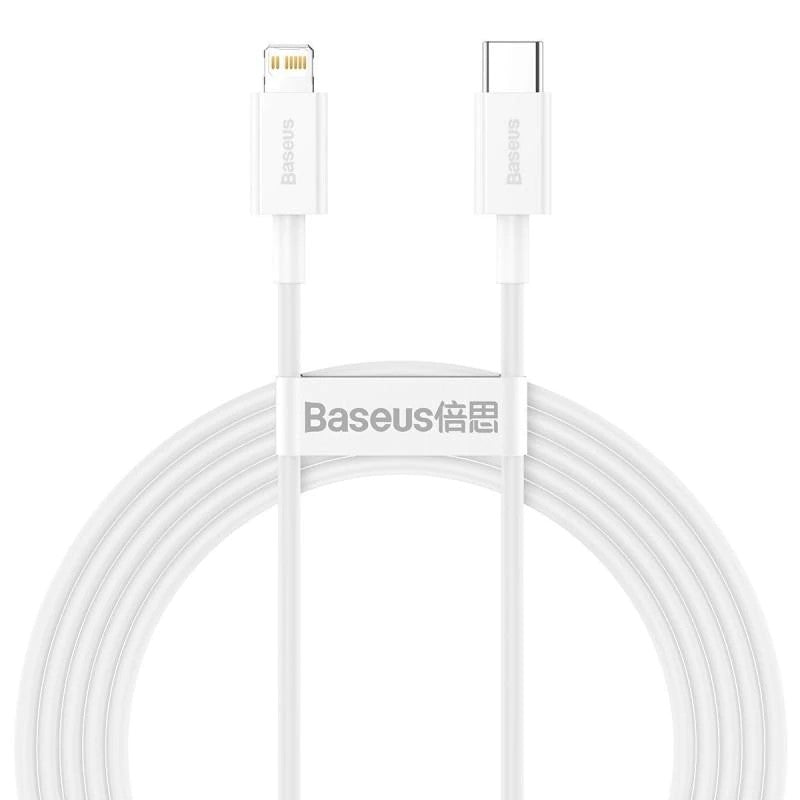 Câble de données et de charge USB-C - Lightning Baseus Superior Series, 20W, 2m, blanc CATLYS-C02
