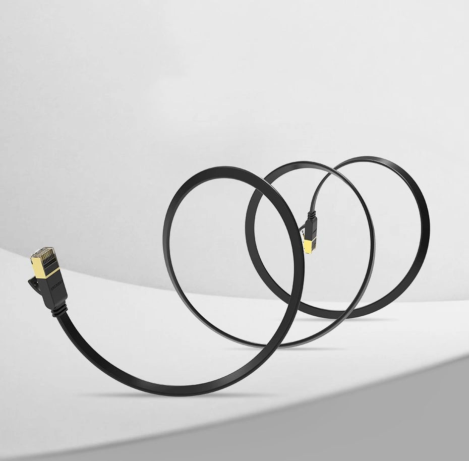 Netwerkkabel UGREEN NW106 Flat, UTP, Cat7, 3m, Zwart