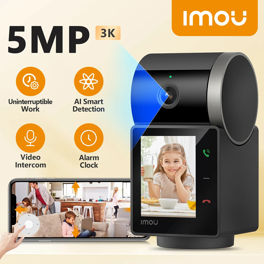 Überwachungskamera Imou Rex VT Pro, Wi-Fi, 3K, Innen, Schwarz IPC-S2VBP-5M0WR