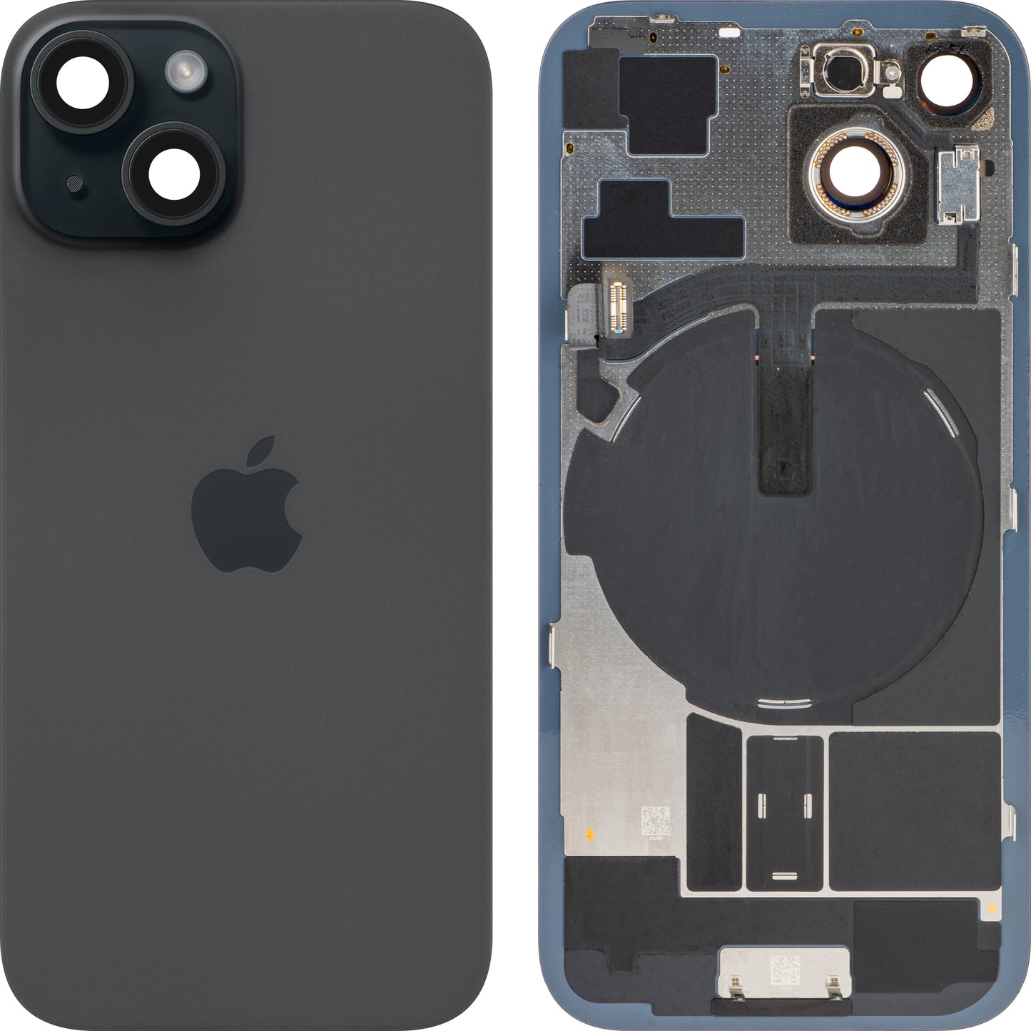 Apple iPhone 15 Batterijdeksel, zwart, verwisselbaar