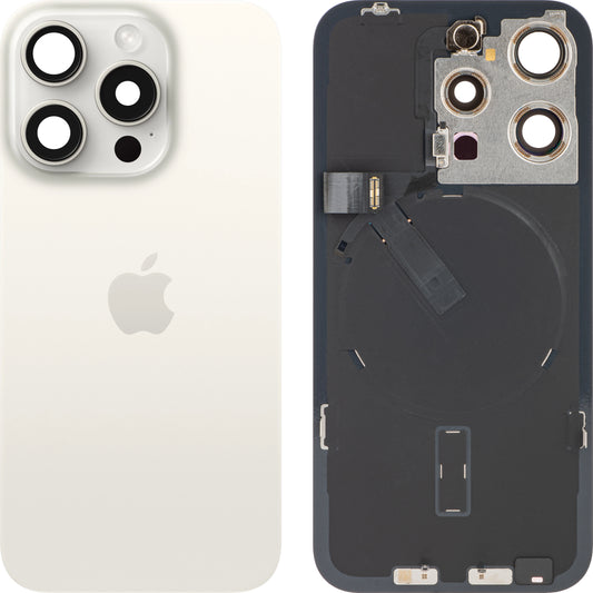 Apple iPhone 15 Pro Batterijdeksel, Wit (Wit Titanium), Swap