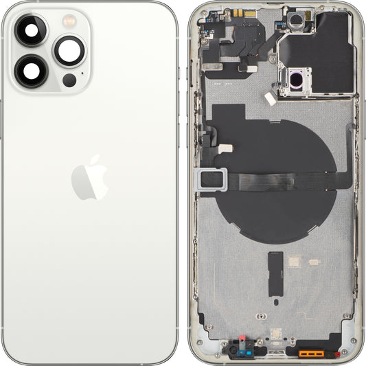Apple iPhone 13 Pro Max Batterieabdeckung, mit Mittelgehäuse, Silber, Swap