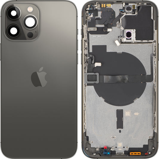 Apple iPhone 13 Pro Max Batterieabdeckung, mit halber Hülle, Schwarz (Graphit), Swap