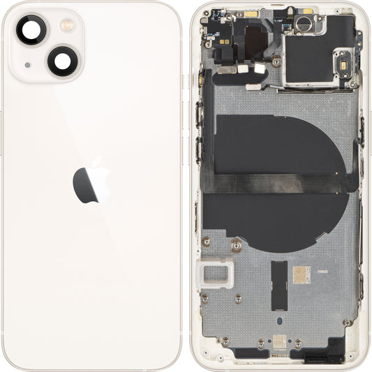 Apple iPhone 13 Batteriefachabdeckung, mit halbem Gehäuse, Weiß (Starlight), Swap