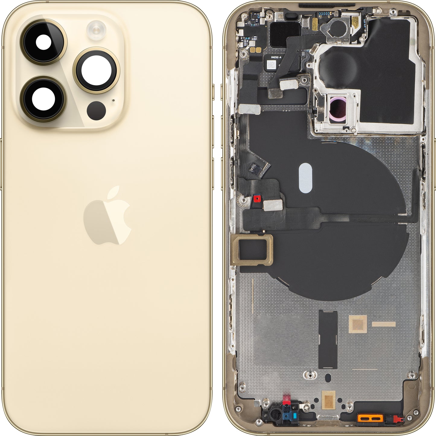 Apple iPhone 14 Pro Batterieabdeckung, mit halbem Gehäuse, Gold, Swap