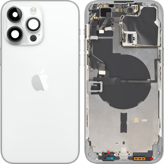 Apple iPhone 14 Pro Max Batterieabdeckung, mit Mittelgehäuse, Silber, Swap