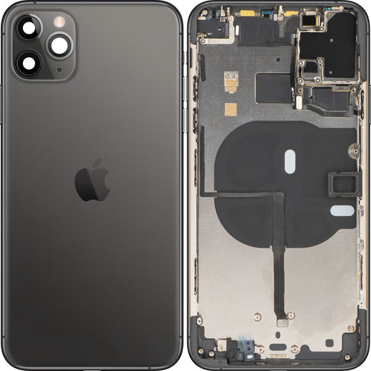 Apple iPhone 11 Pro Max Batterijdeksel, Met Tussenbehuizing, Zwart (Space Gray), Swap