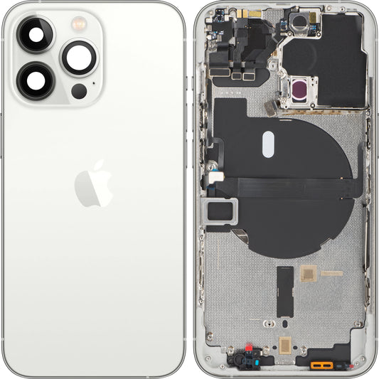 Apple iPhone 13 Pro Batterieabdeckung, mit Mittelgehäuse, Silber, Swap