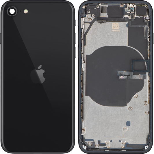 Apple iPhone SE (2022) Batterijdeksel, Met Half Hoesje, Zwart (Middernacht), Swap
