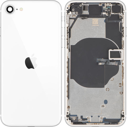 Batterijdeksel Apple iPhone SE (2022), Met tussenbehuizing, Wit (Starlight), Swap