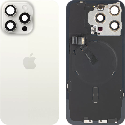 Batterijdeksel Apple iPhone 15 Pro Max, Wit (White Titanium), Swap