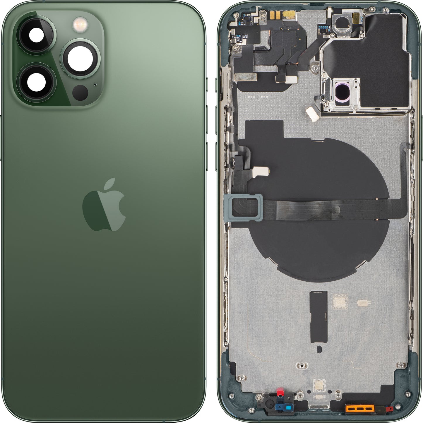 Batterijdeksel Apple iPhone 13 Pro Max, Met Middenbehuizing, Groen (Alpine Green), Swap