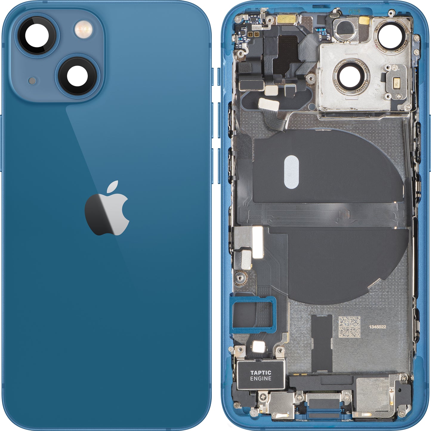 Batterijdeksel Apple iPhone 13 mini, Met Middenbehuizing, Volledige Onderdelen, Blauw, Swap