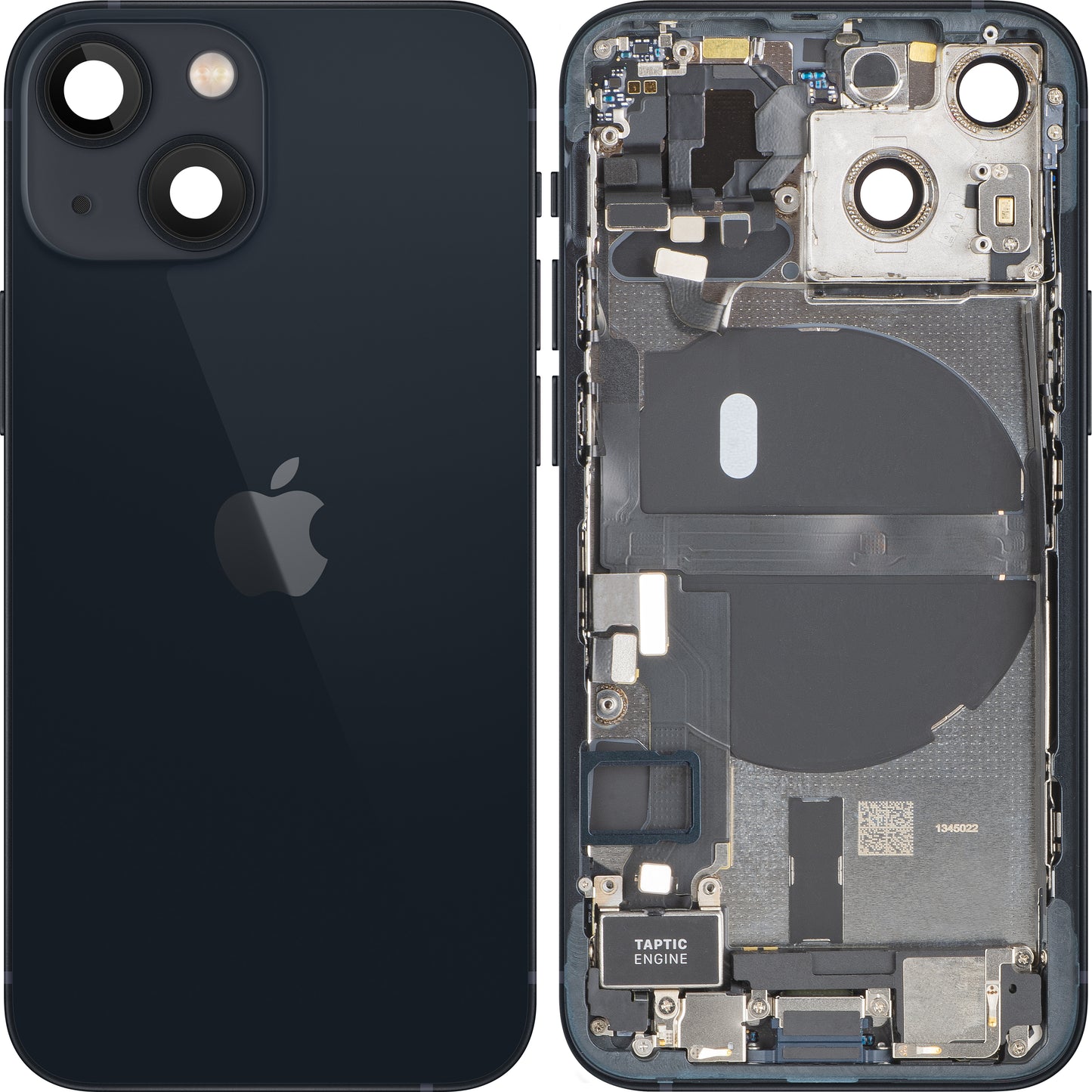 Batterijdeksel Apple iPhone 13 mini, Met Middenbehuizing, Volledige Onderdelen, Zwart (Midnight), Swap