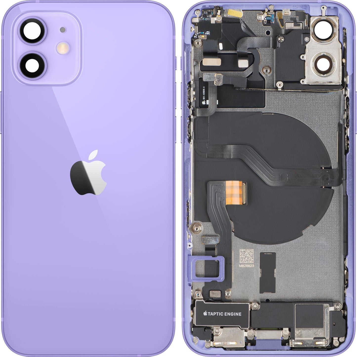 Apple iPhone 12 Akkudeckel, mit Mittelgehäuse, Vollständige Teile, Lila, Swap