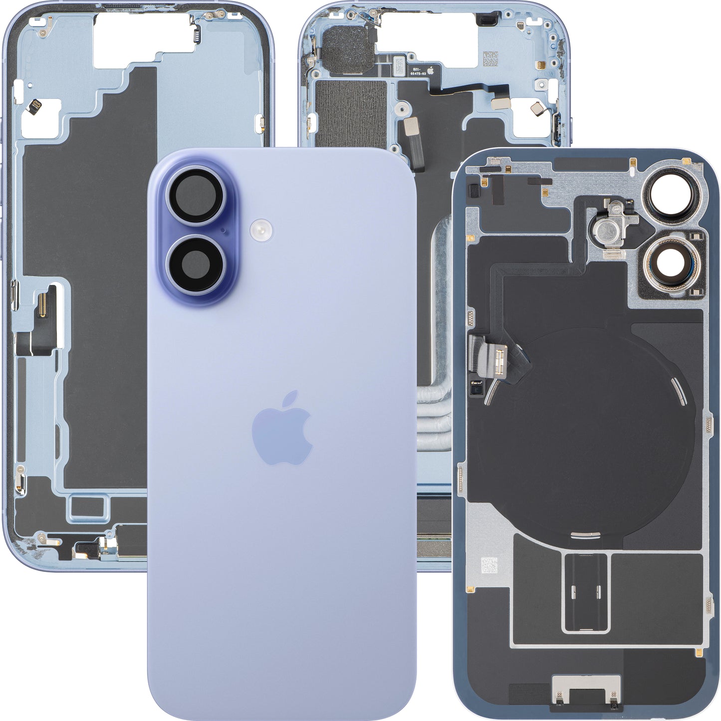 Couvercle de Batterie Apple iPhone 17, Avec Boîtier Central, Complet, Bleu (Mist Blue), Échange