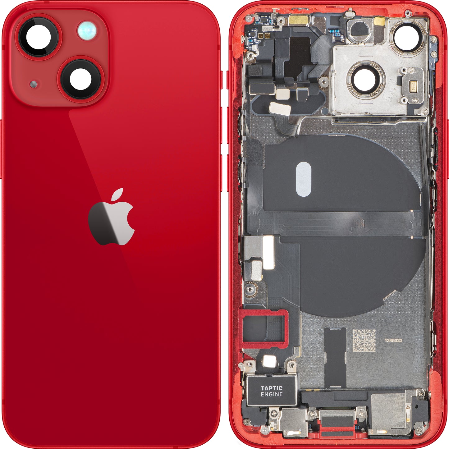 Batterijdeksel Apple iPhone 13 mini, Met Middenbehuizing, Volledige Onderdelen, Rood, Swap